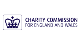 Charity Commission logo in blue on a white background, featuring a "crown" and the words "Charity Commission for England and Wales"