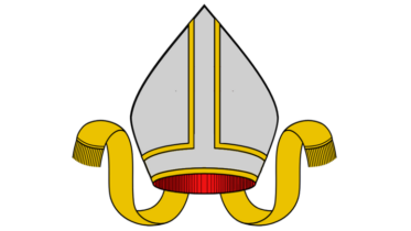 An artistic rendering of a bishop's mitre
