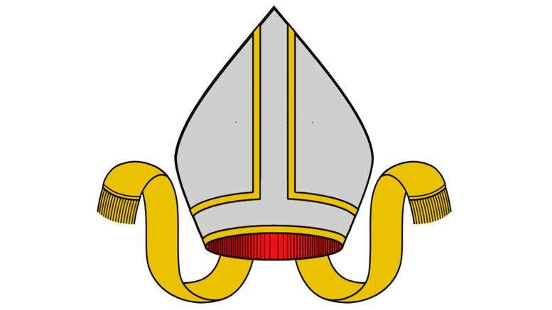 An artistic rendering of a bishop's mitre