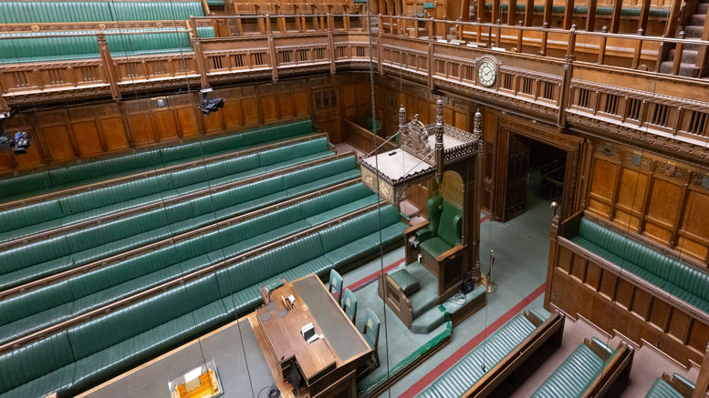 The chamber of the House of Commons