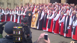 Church of England bishops outside York Minster